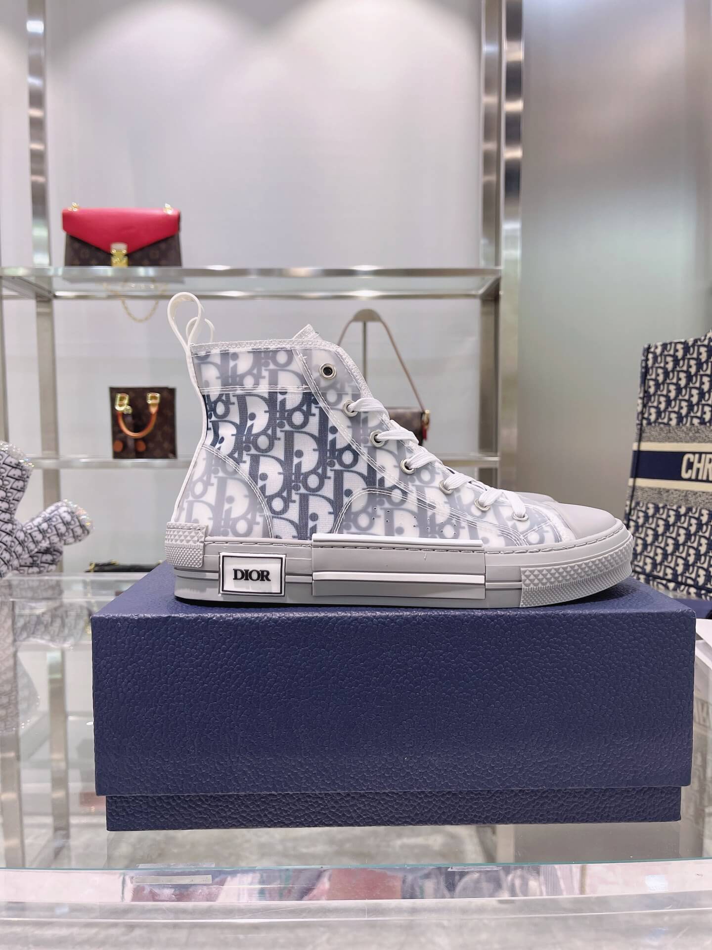Dior Monogram High-Top Sneakers