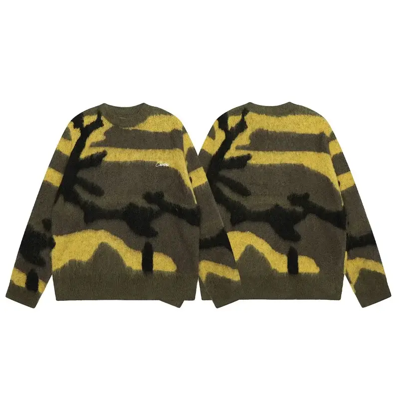 Stussy Camouflage Fuzzy Knit Sweater
