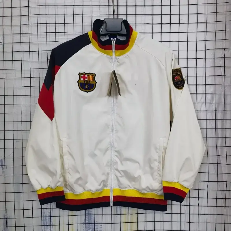 Corteiz White Zip - Up Jacket with Team Logo & Color - Blocked Details