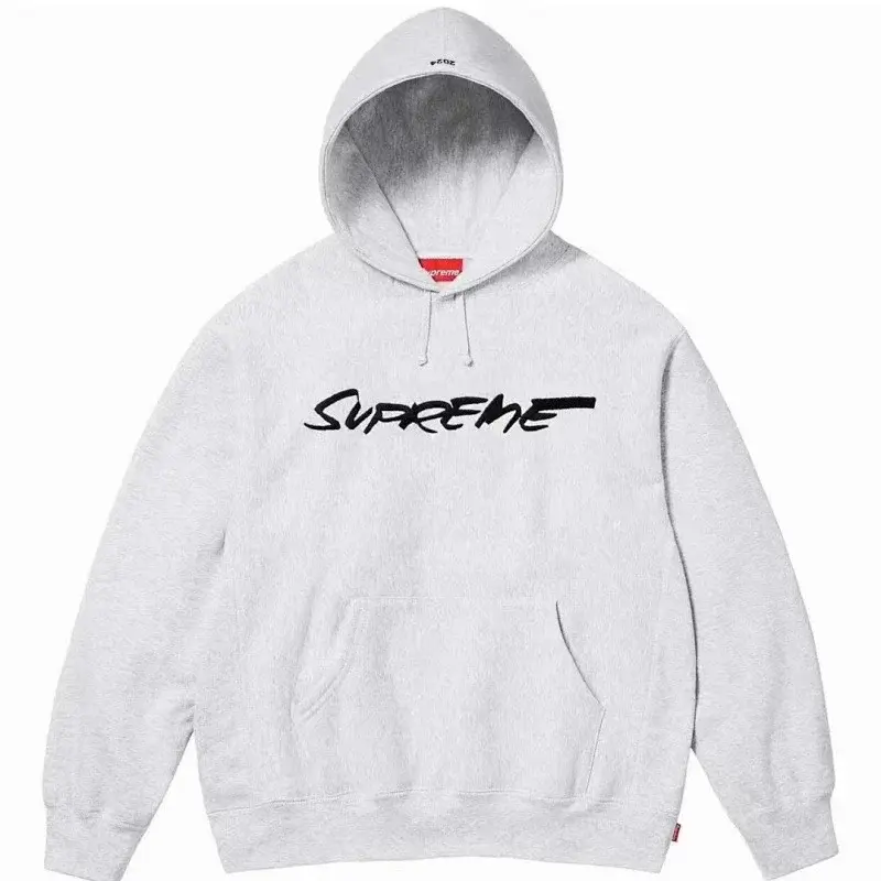 Supreme Heather Gray Graffiti Logo Hoodie