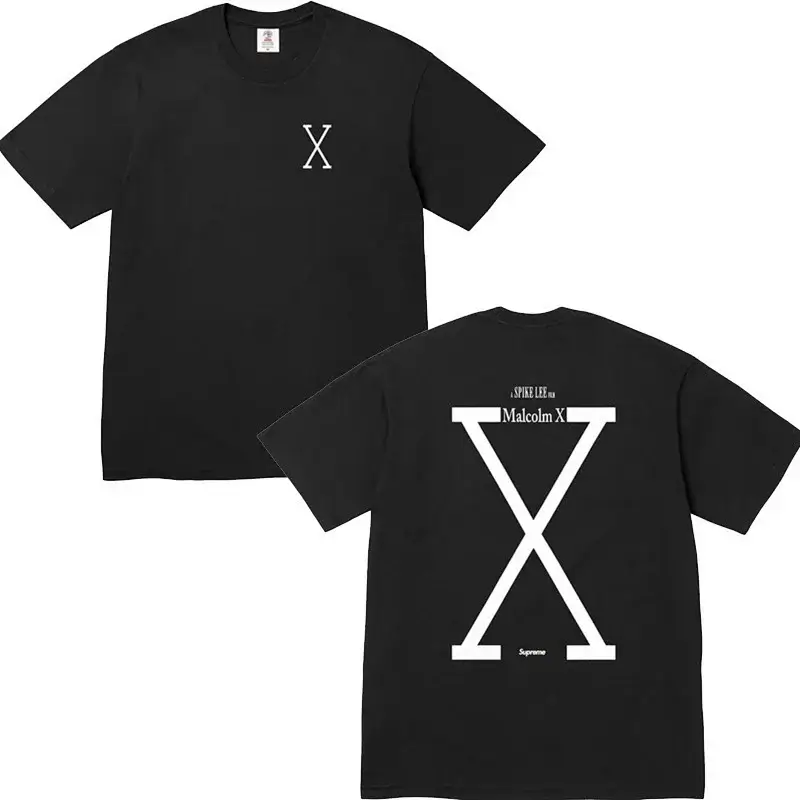 Supreme Malcolm X Tee (Small Front X, Large Back X)