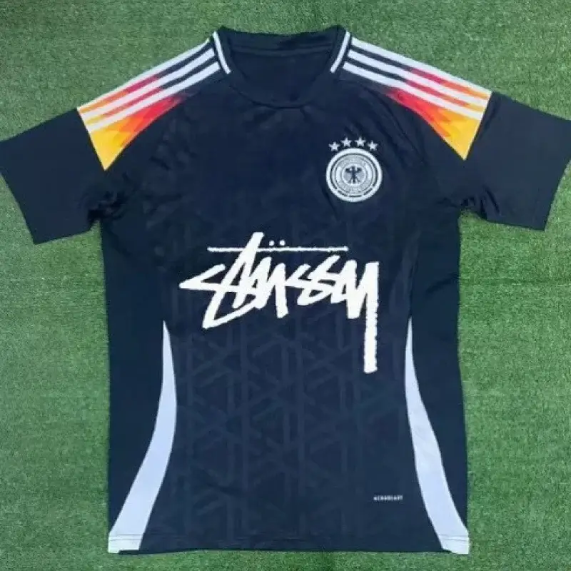Stussy Germany Jersey with Graffiti & Colorful Stripes
