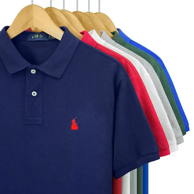 Polo Ralph Lauren  Men's Short - Sleeve Polo Shirts with Embroidered Logo (Navy/Red/White/Gray/Green/Blue)