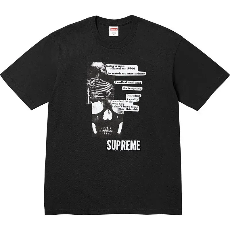 Supreme Black Skeleton Graphic Tee