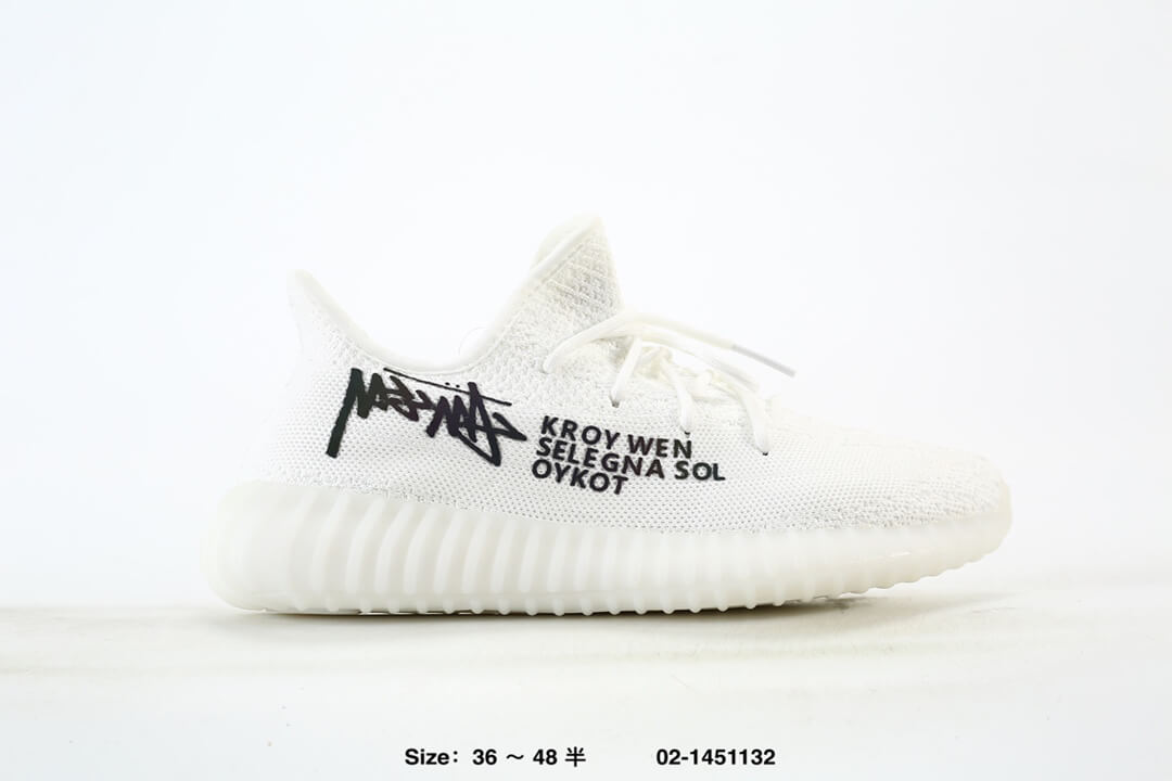 Adidas Yeezy Boost 350 White Signed Shoe