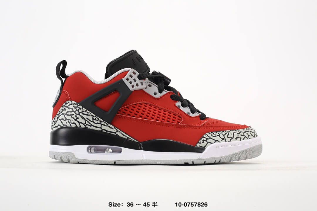 Air Jordan 4 Red Black Elephant Print Shoes