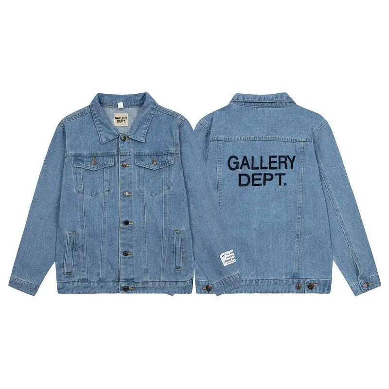 GALLERY DEPT. Light Blue Denim Jacket with Embroidered "GALLERY DEPT." on Back