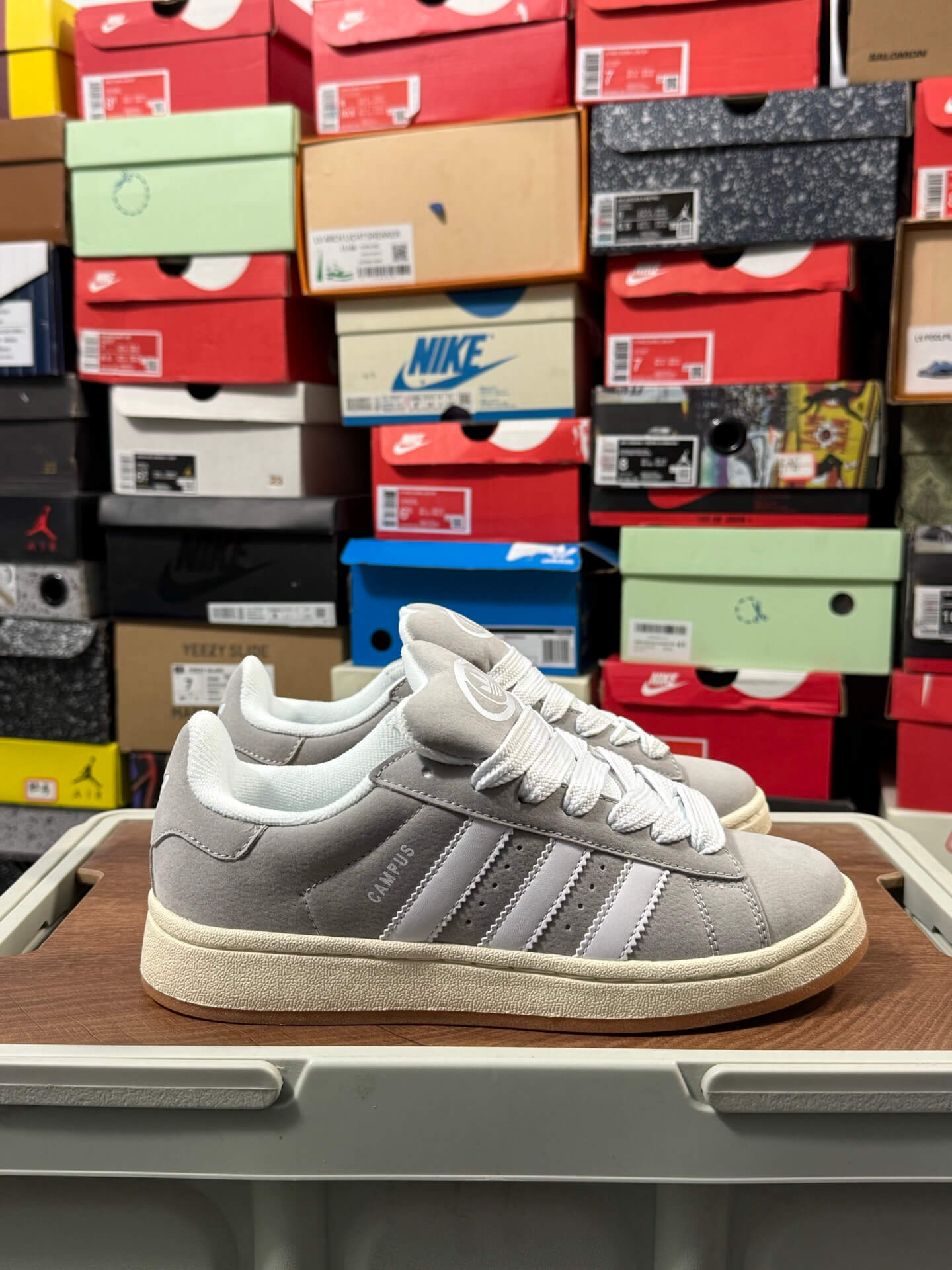 Adidas Campus Gray White Casual Sneakers