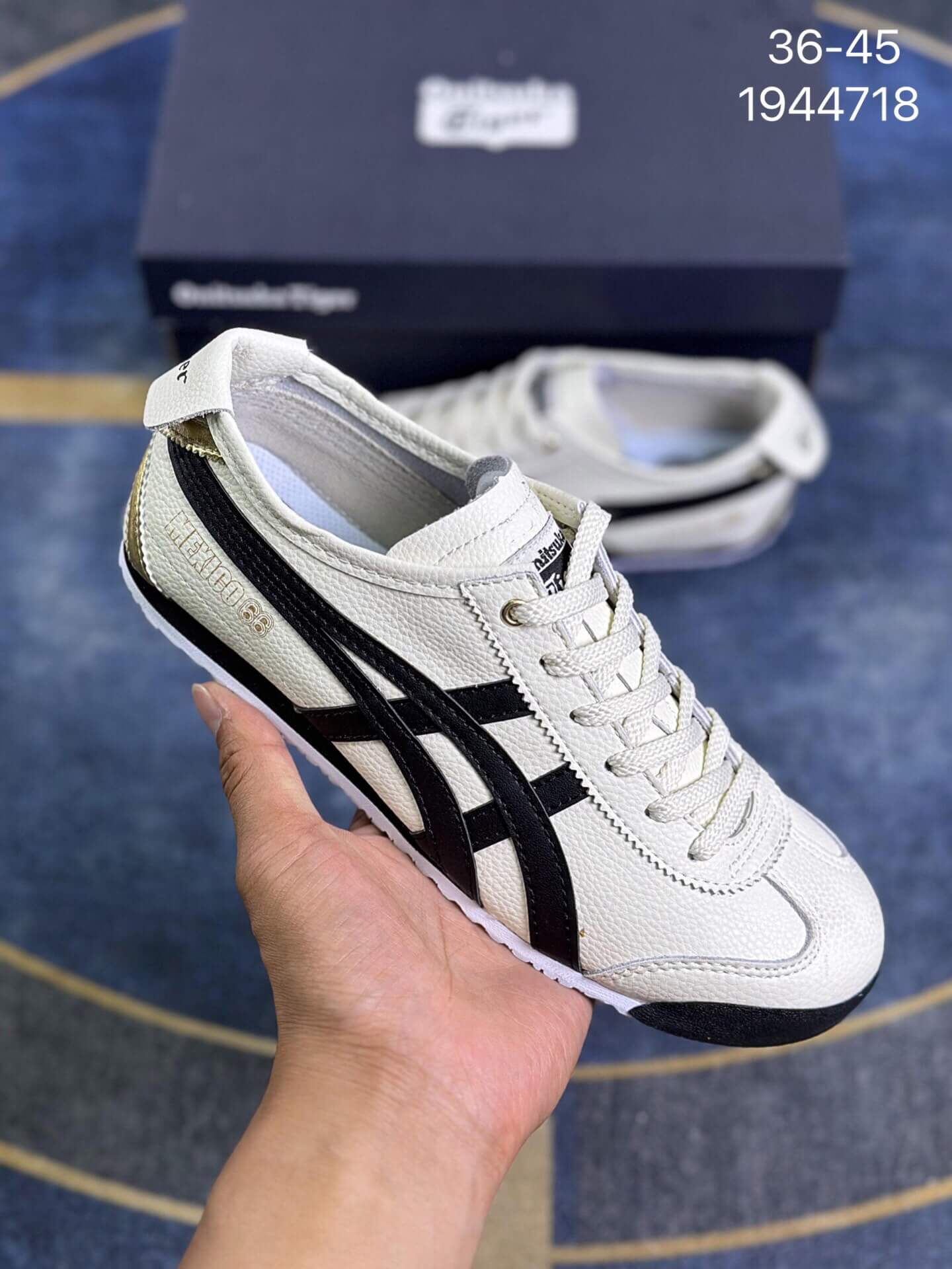 Onitsuka Tiger White Black Striped Sneakers