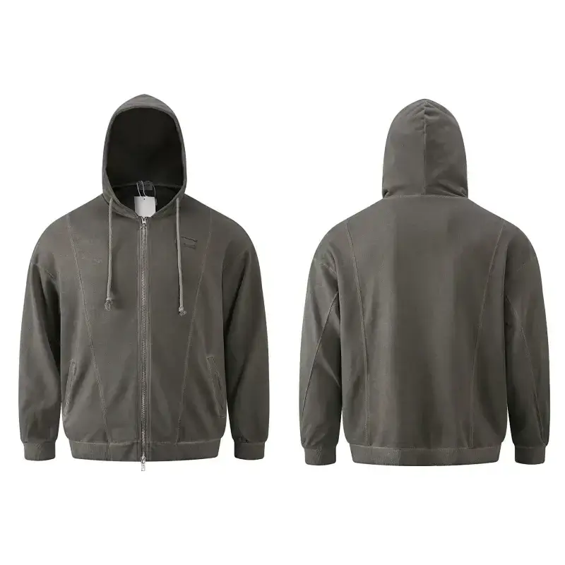 Mon Cart Gray Hoodie Full-Zip