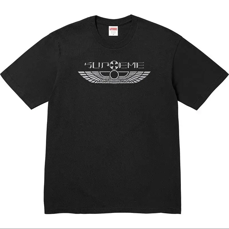 Supreme Black Wing Logo Tee