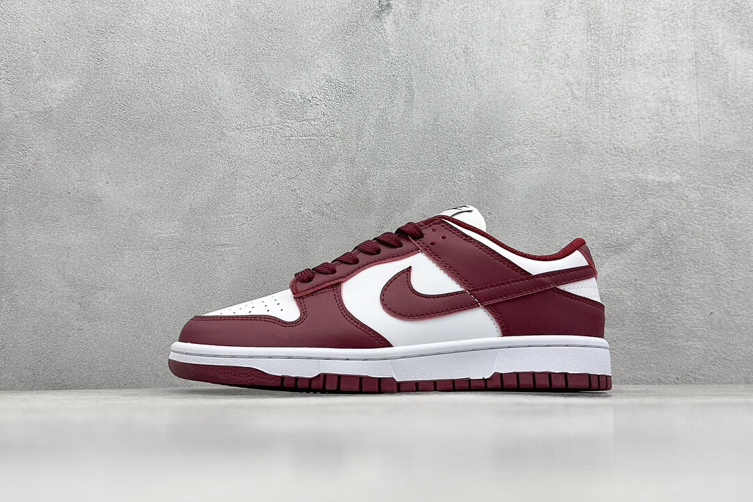 Nike Dunk Low Burgundy White Sneakers