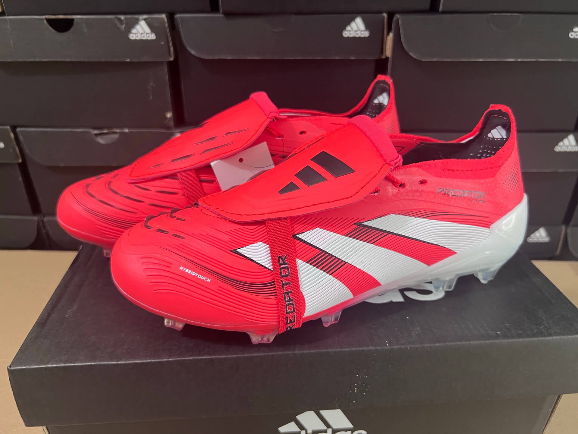 Adidas Predator Red White Soccer Cleats