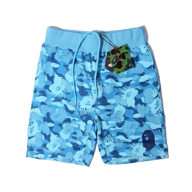 BAPE Blue Camouflage Ape Head Pattern Shorts