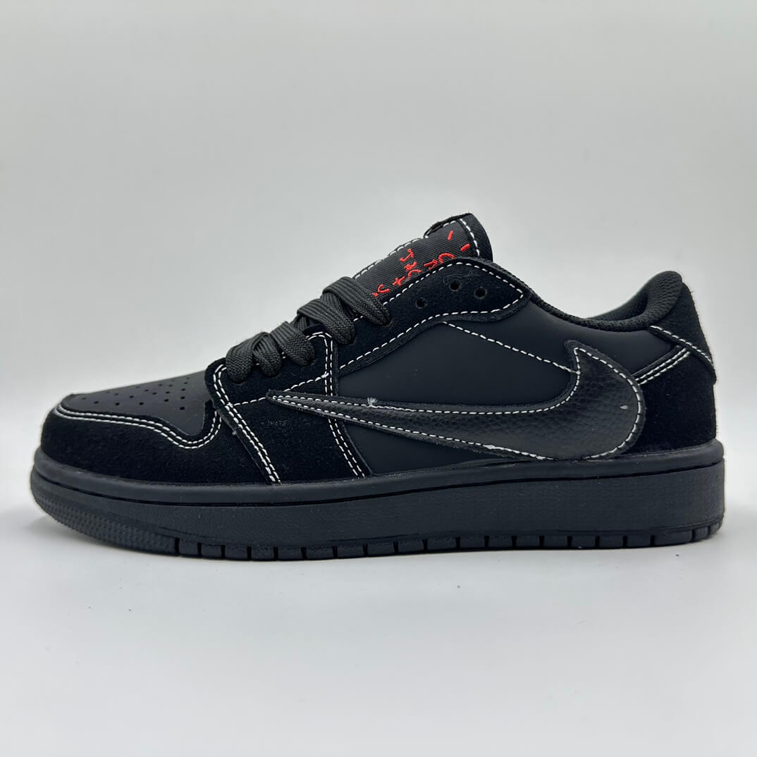 Nike Dunk Low Black Shoes White Stitching