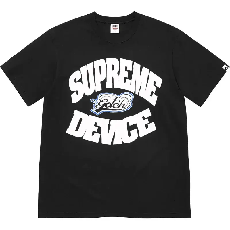 Supreme Black "SUPREME DEVICE" Graphic T - Shirt