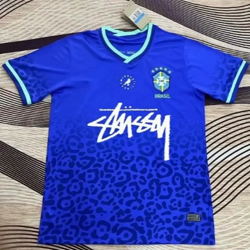 Stussy Brasil Blue Leopard Jersey