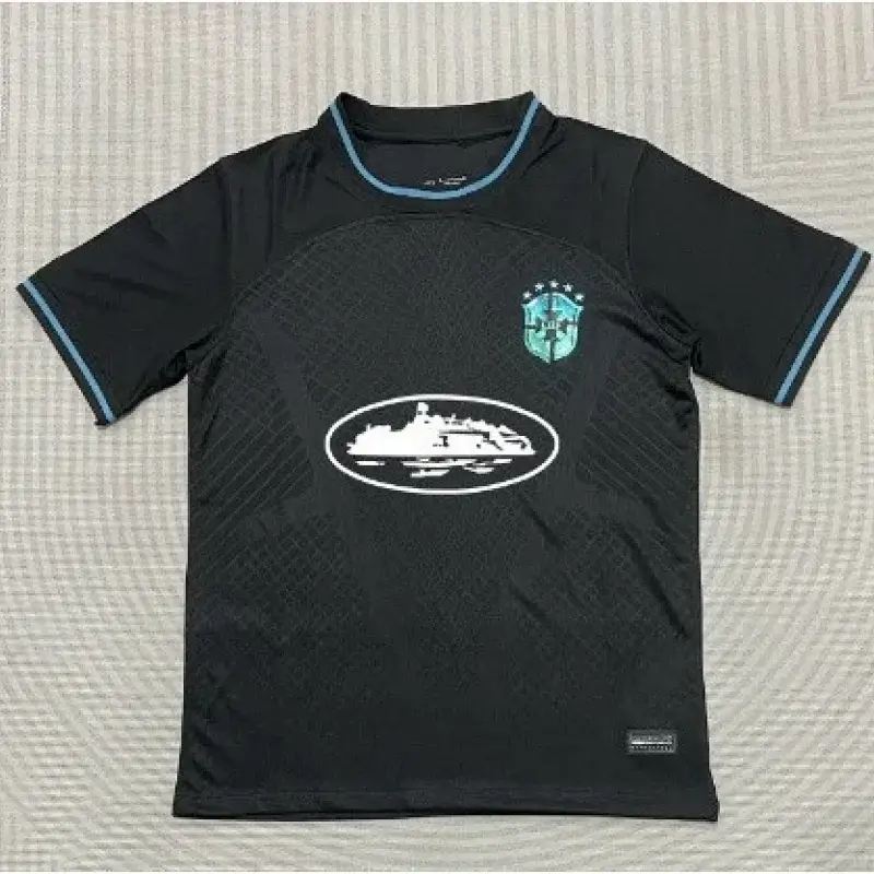 Corteiz Blue Brazil Jersey with White Oval