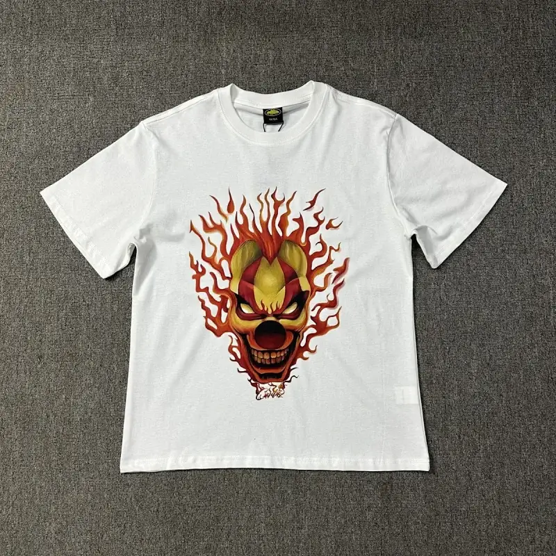 THE CLOWNS White Flame - Clown Graphic T - Shirt