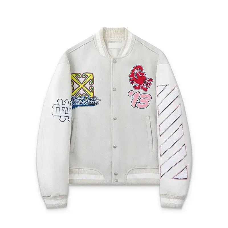 Off-White Embroidered Varsity Jacket