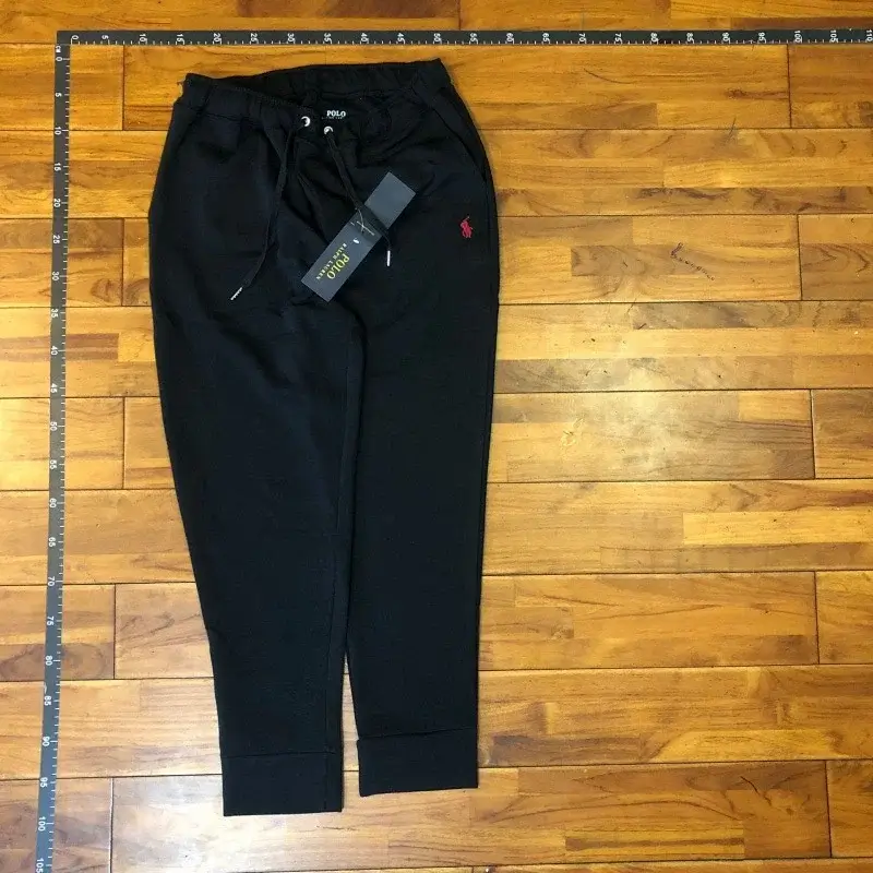 Polo Ralph Lauren  Black Jogger Sweatpants with Drawstring & Embroidered Logo