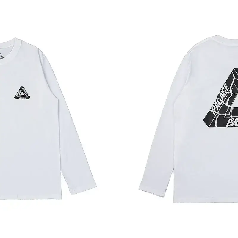 Palace White T-Shirt with Cracked Triangle Logo
