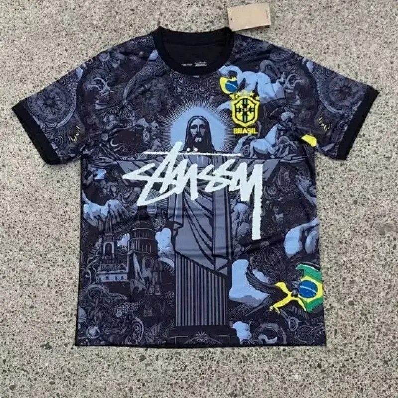 Stussy Brazil Graphic Tee: Christ & Rio Prints