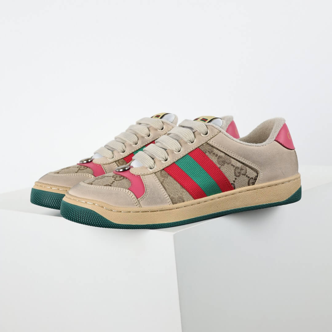 Gucci GG Striped Canvas Sneakers