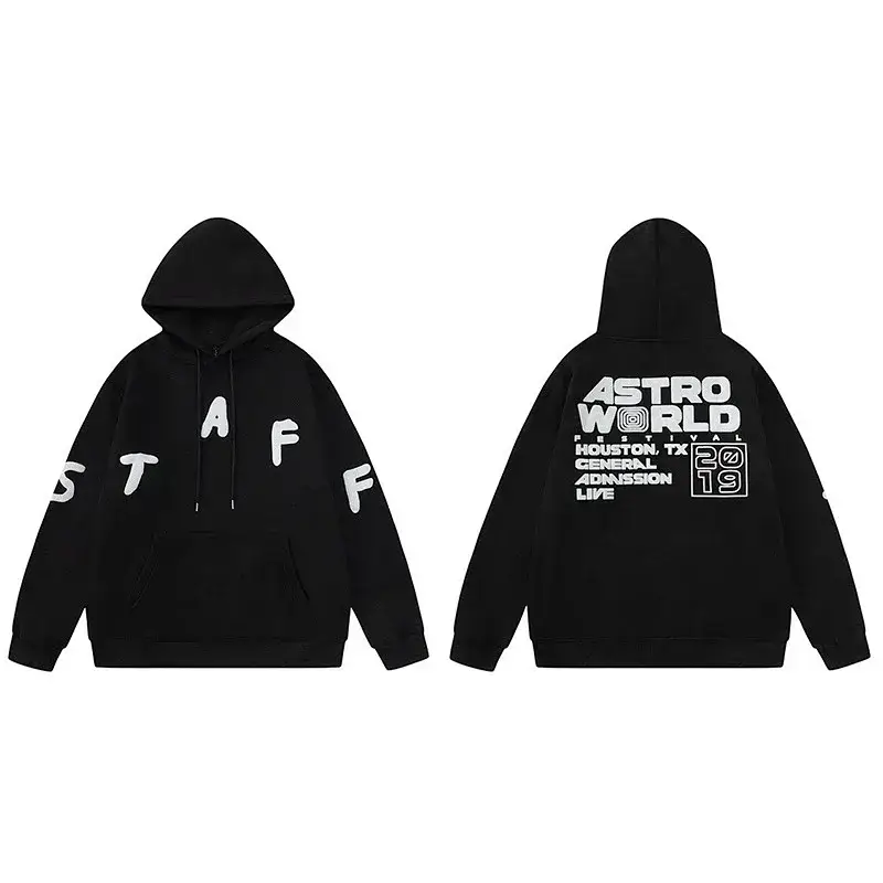 ASTROWORLD Black STAFF Hoodie