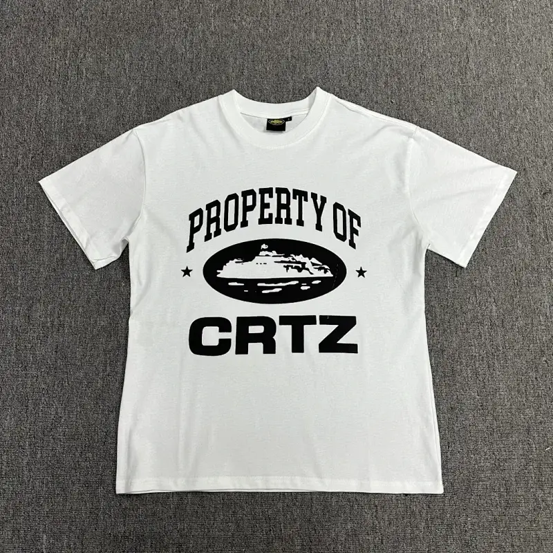 CRTZ White "PROPERTY OF CRTZ" Graphic T - Shirt