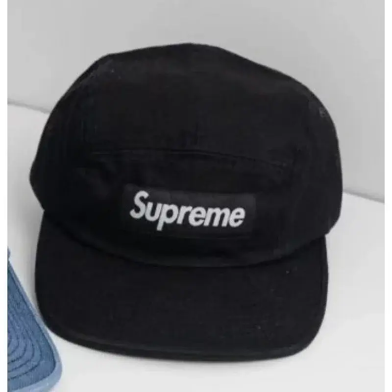 Supreme Black Hat with White Logo