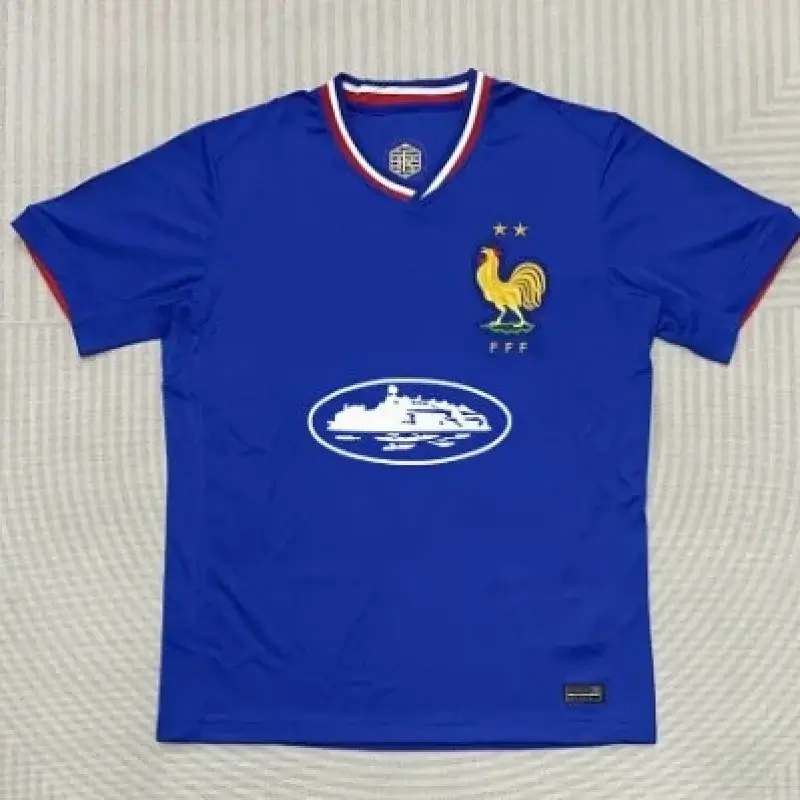 Corteiz White Striped Rooster Jersey