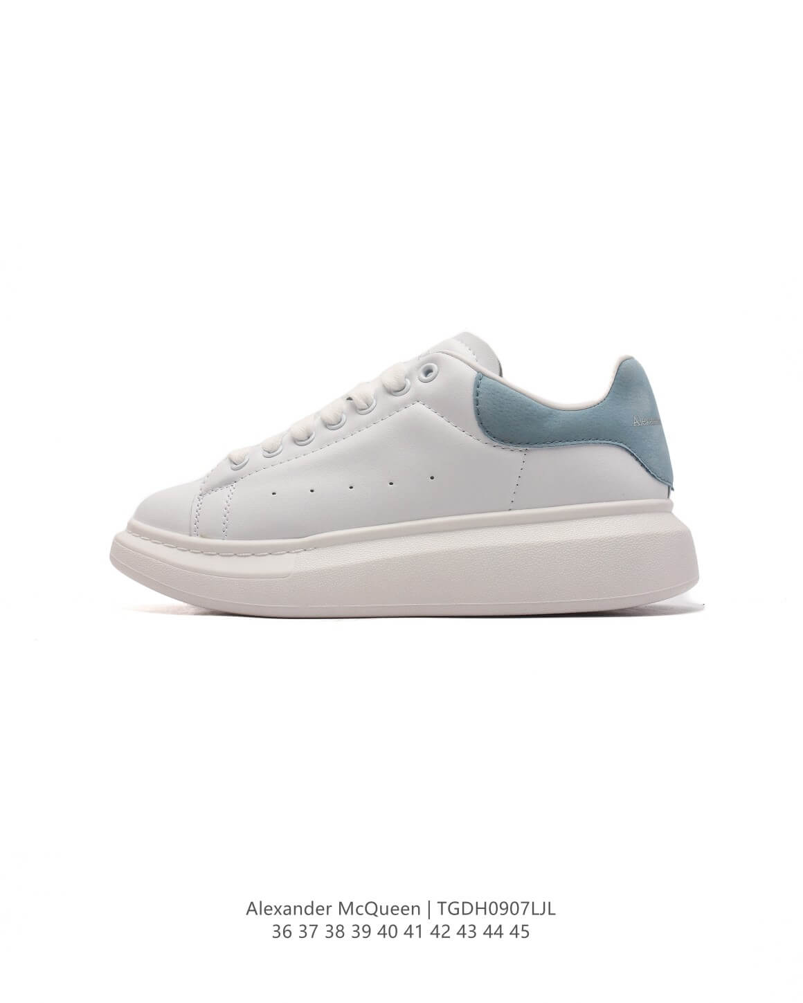 Alexander McQueen White Blue Platform Sneaker