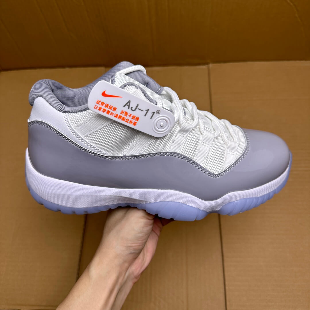 Nike Air Jordan11 Retro White Gray Shoes