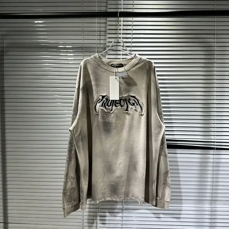 PROJECTISR Beige Gothic Hexagram Tee