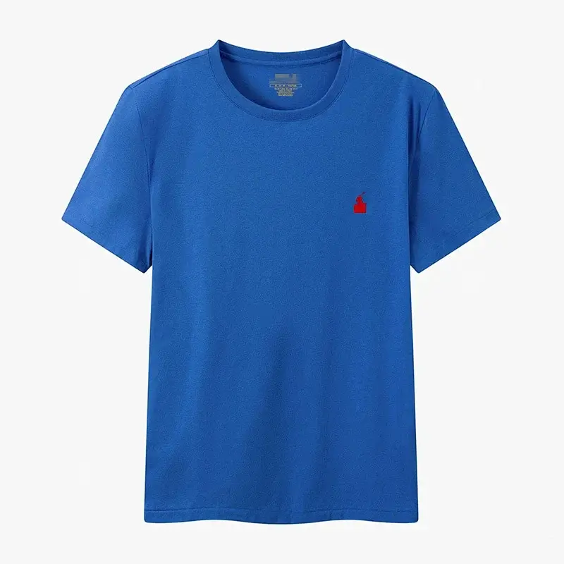 Polo Ralph Lauren  Men's Blue Crew Neck Short Sleeve T - Shirt with Red Polo Logo
