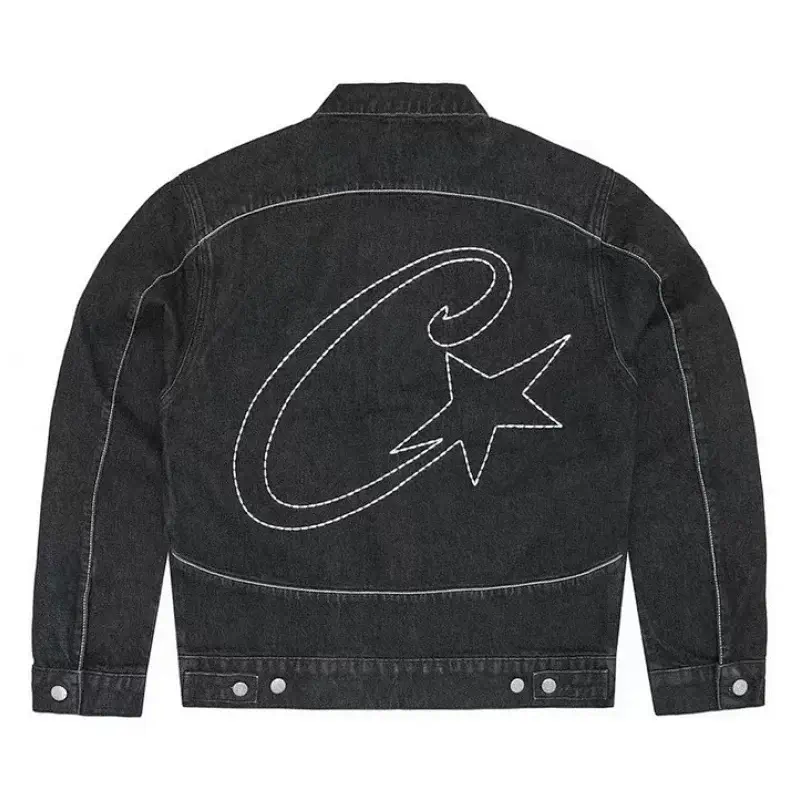 Corteiz Embroidered C & Star Denim Jacket