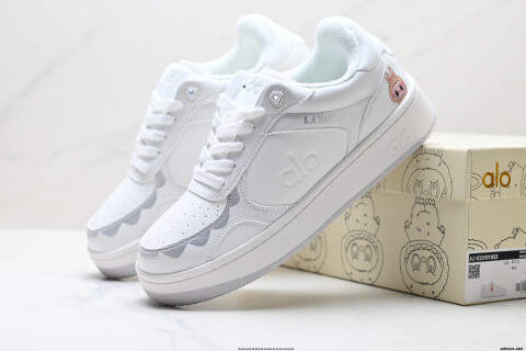 Alojiar Women's 25 New Thick-Soled Fleece White Sneakers