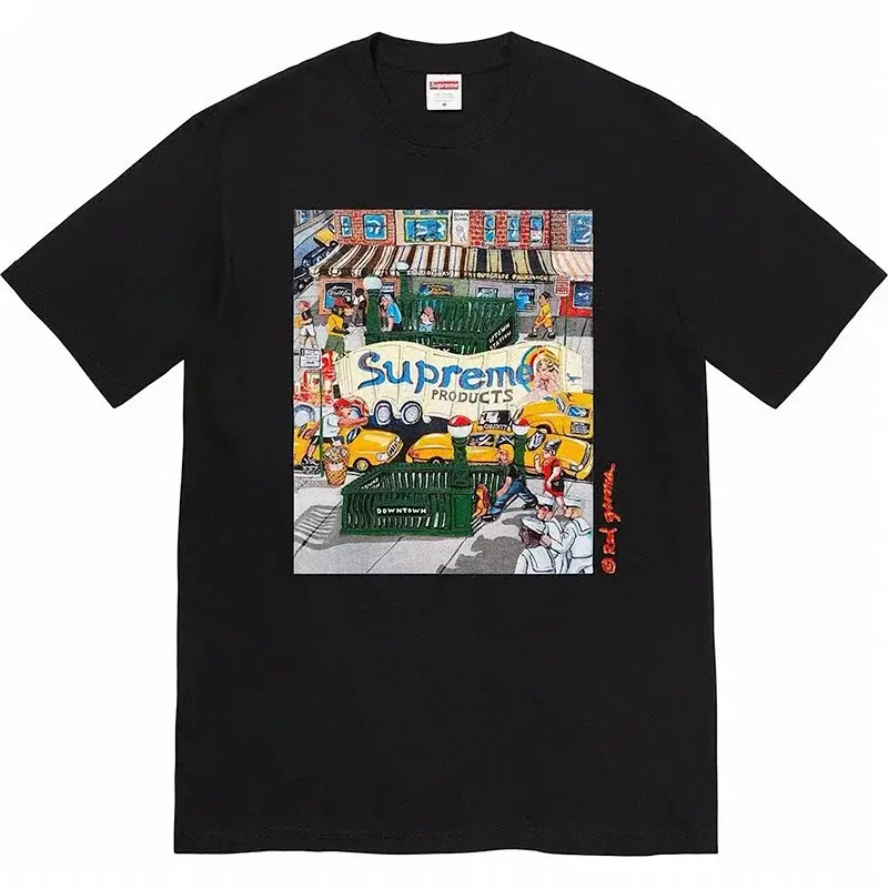 Supreme Black City Street Graphic T-Shirt