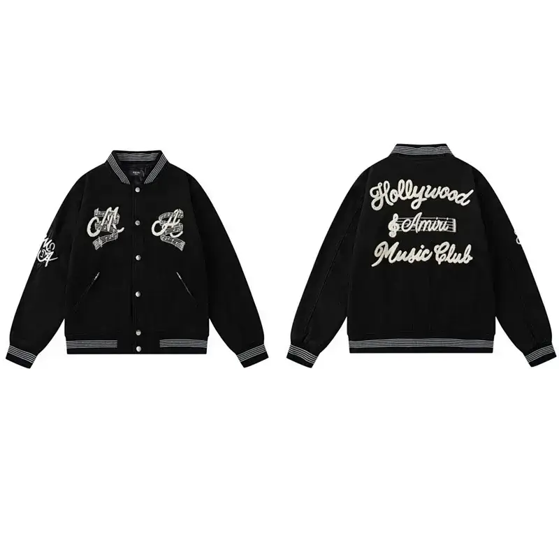 Amiri Black Embroidered Music Club Jacket