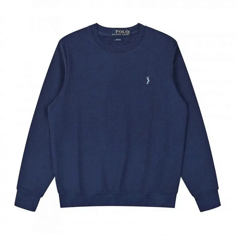 Polo Ralph Lauren  Navy Blue Crew - Neck Sweatshirt with Embroidered Polo Logo