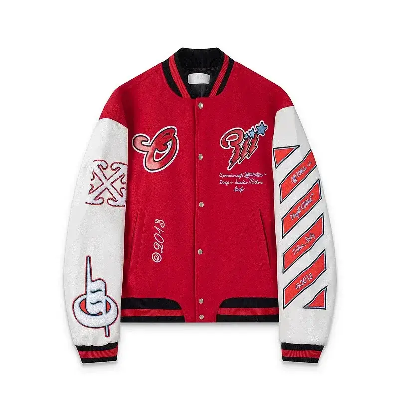 Off-White Embroidered Varsity Jacket