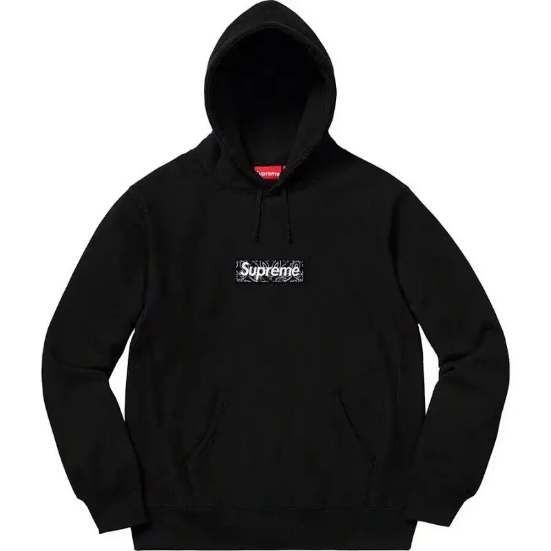 Supreme Bandana Box Logo Hooded Sweatshirt (Black)