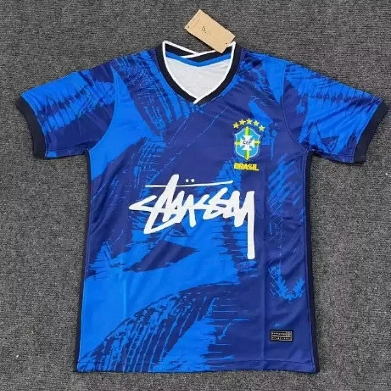 Stussy Brazil Blue Graffiti Jersey