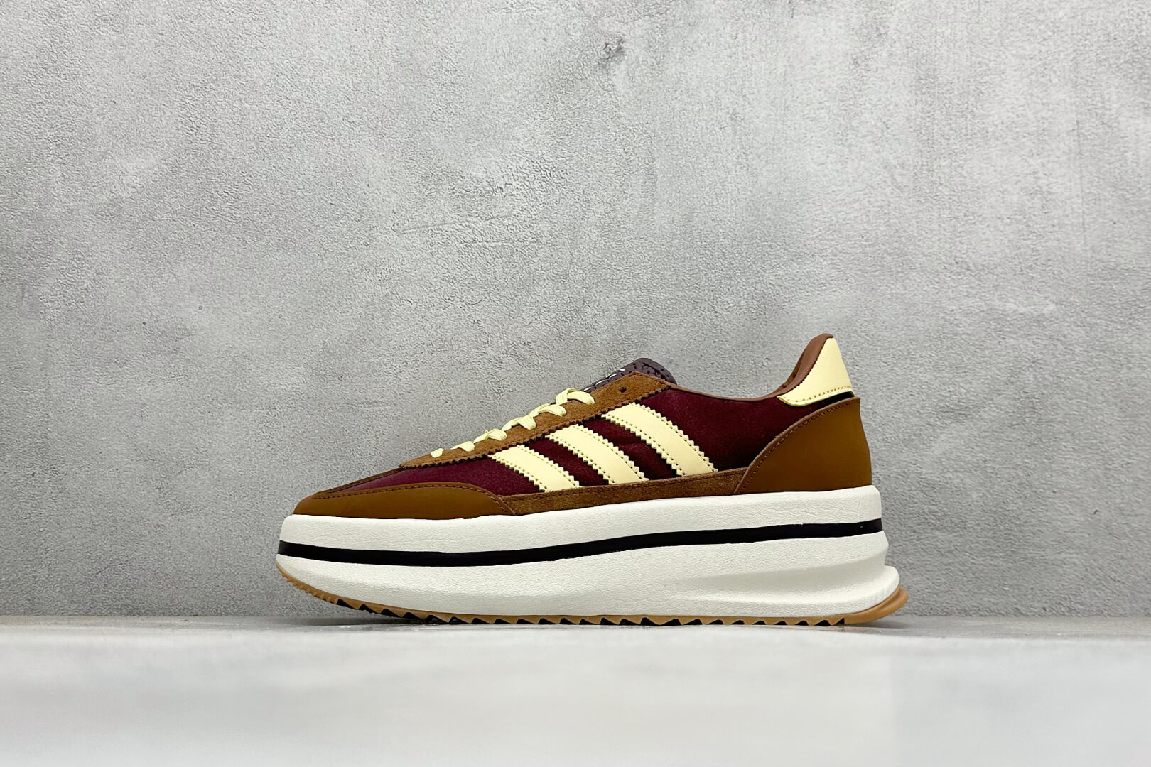 Adidas Gazelle Platform Maroon Brown Sneaker