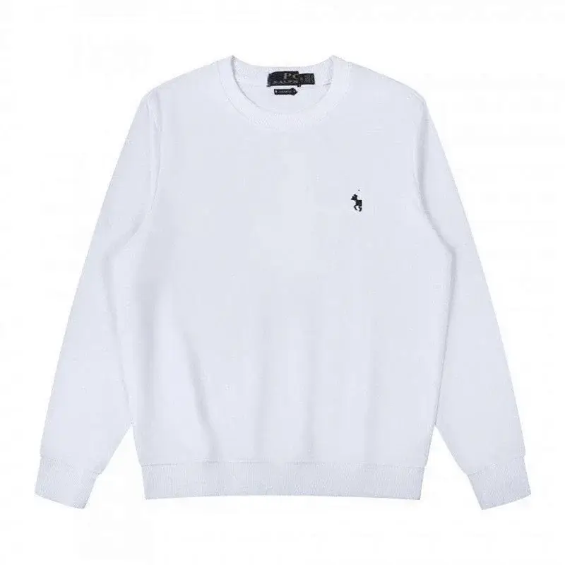 Polo Ralph Lauren  White Crew - Neck Sweatshirt with Small Logo